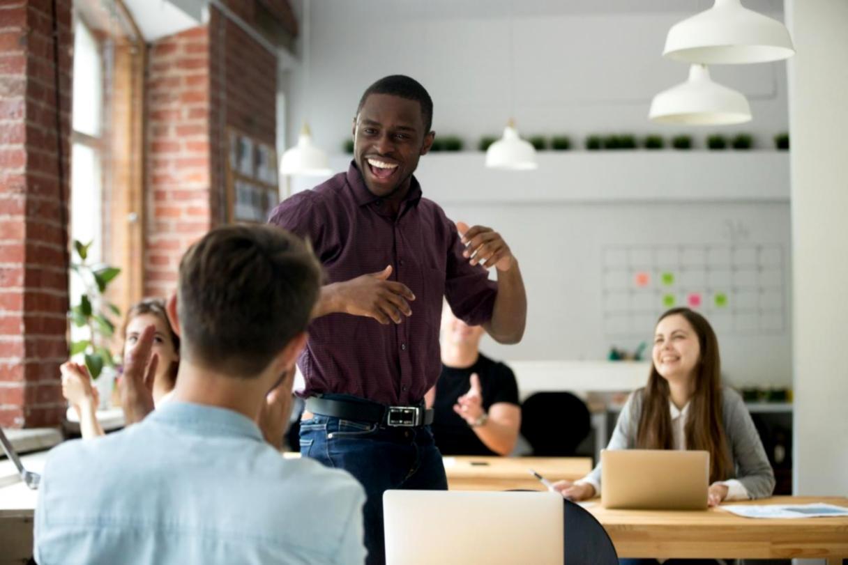Retail workshop environment showing collaborative learning space